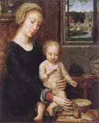 Gerard David Maria with child Spain oil painting artist